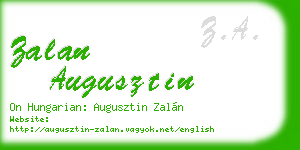 zalan augusztin business card